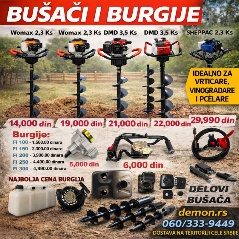 Motorni bušač + 3 burgije DMD