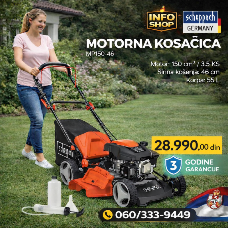 Scheppach motorna kosačica 3.3KS MP132-42
